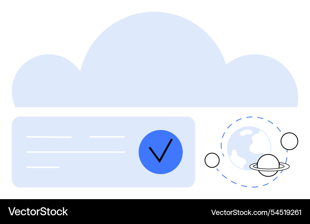 Cloud computing with verified data and global Cloud computing with verified data and global vector image