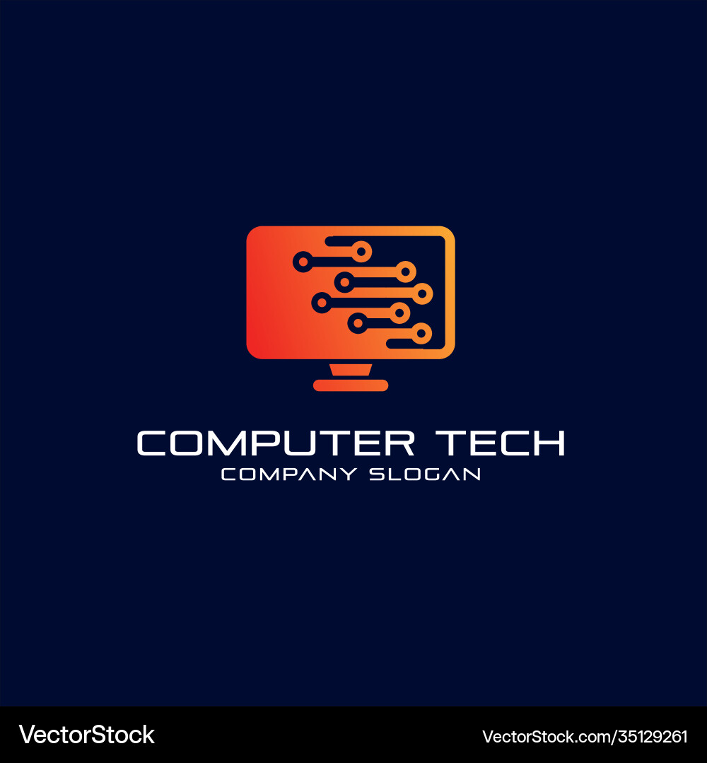 Computer-Technologie Logo Vorlagen Computer-Technologie Logo Vorlagen vektorbild