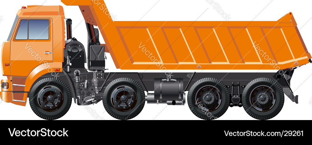 Dump truck Royalty Free Vector Image - VectorStock