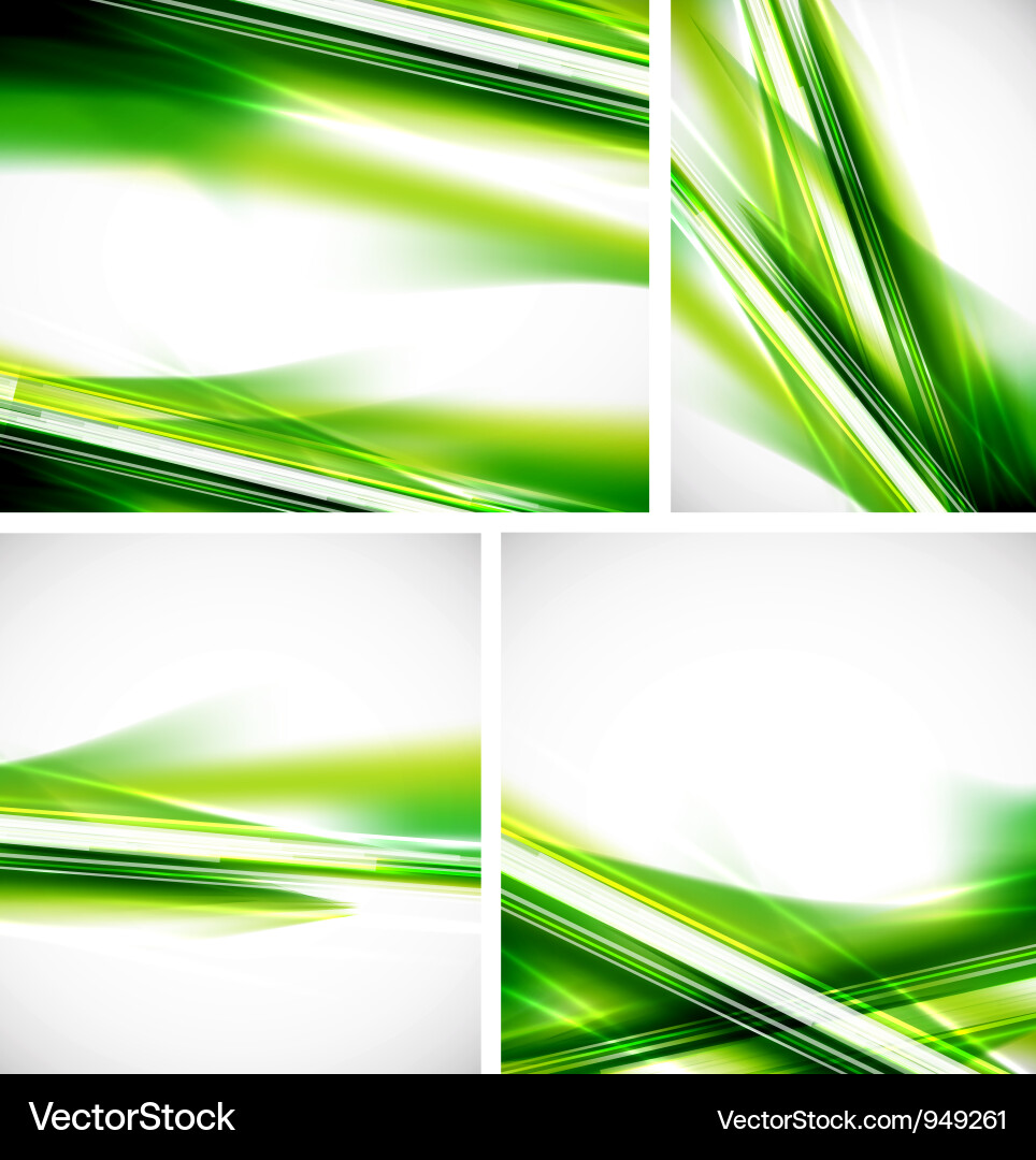 Dynamic Green Line Background Vector Image