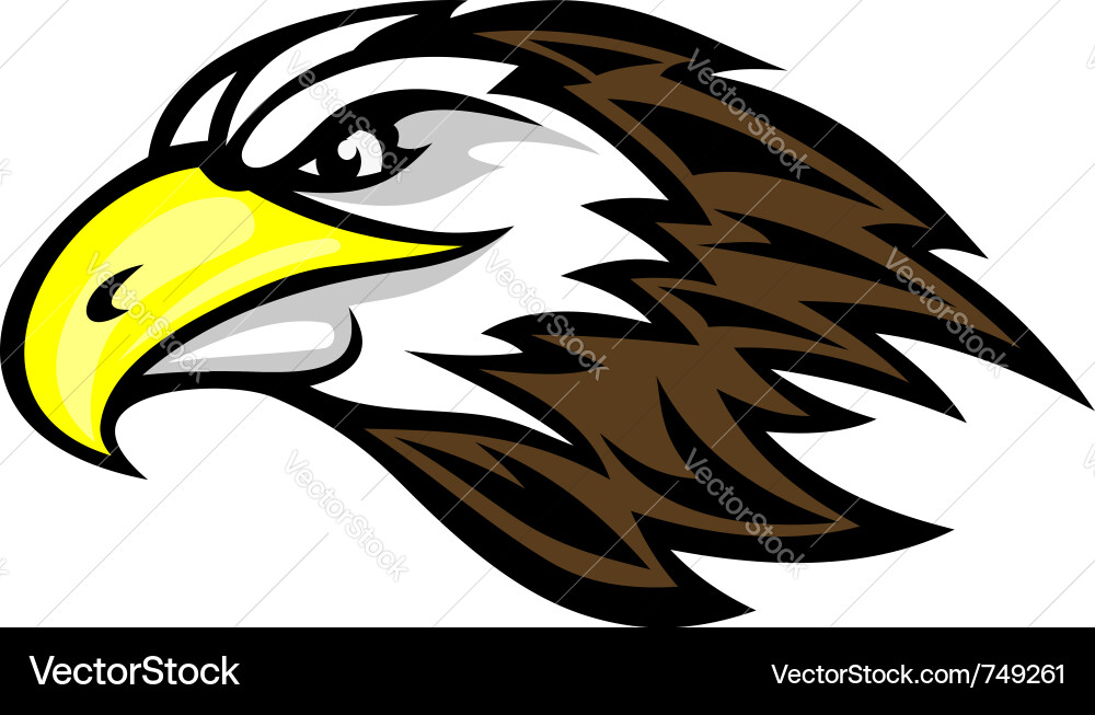 Falcon Head Mascot Icon vector image
