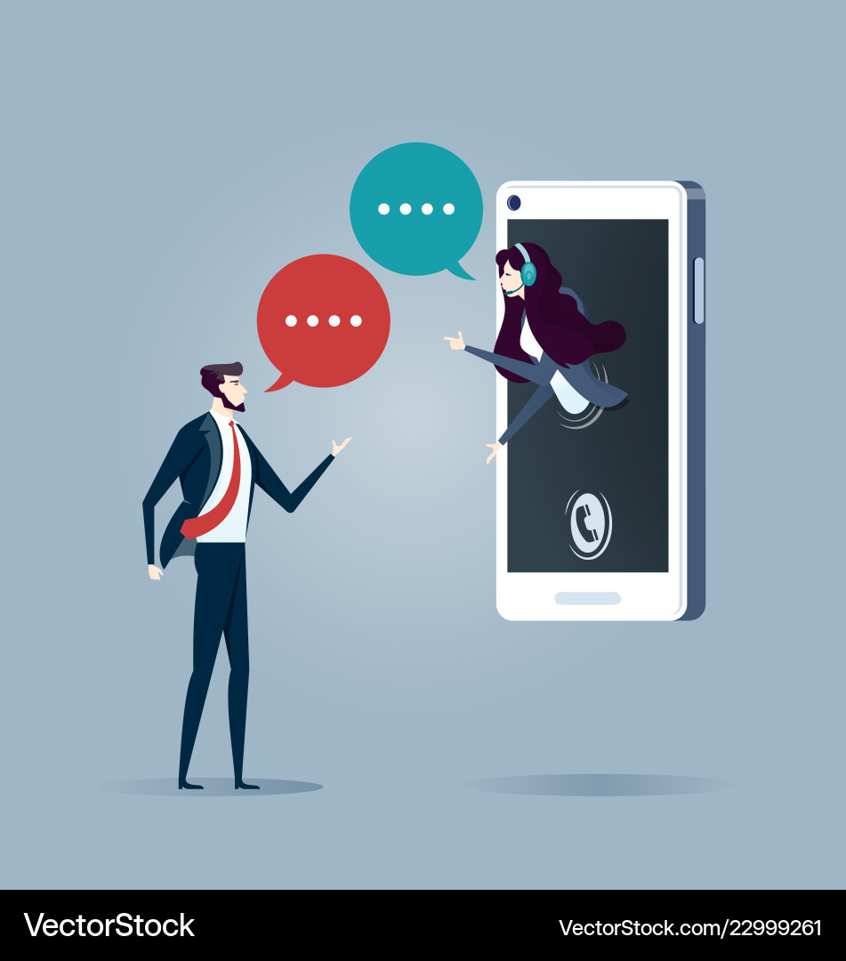 Online customer service business concept Online customer service business concept vector image