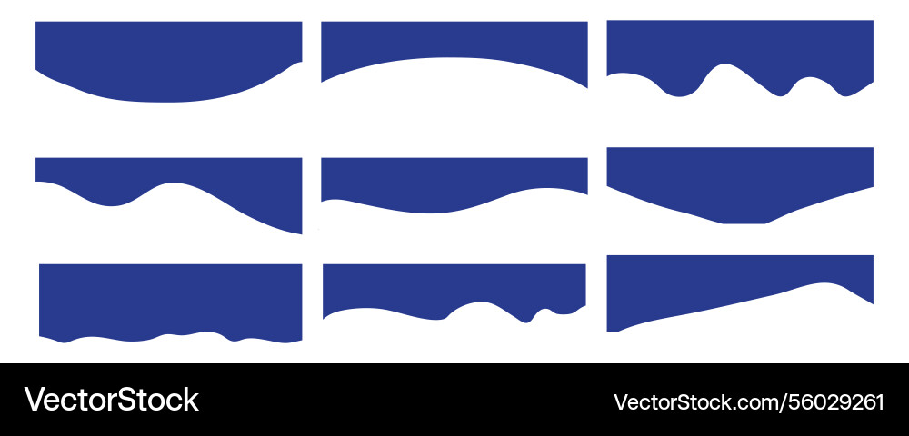 Website header border banner curve divider Website header border banner curve divider vector image