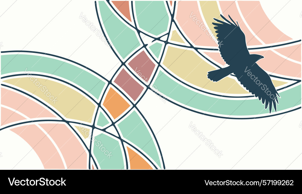 Interconnected gears and abstract nodes design vector image