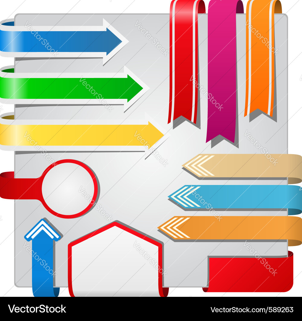 Arrows and Ribbons Vector Image