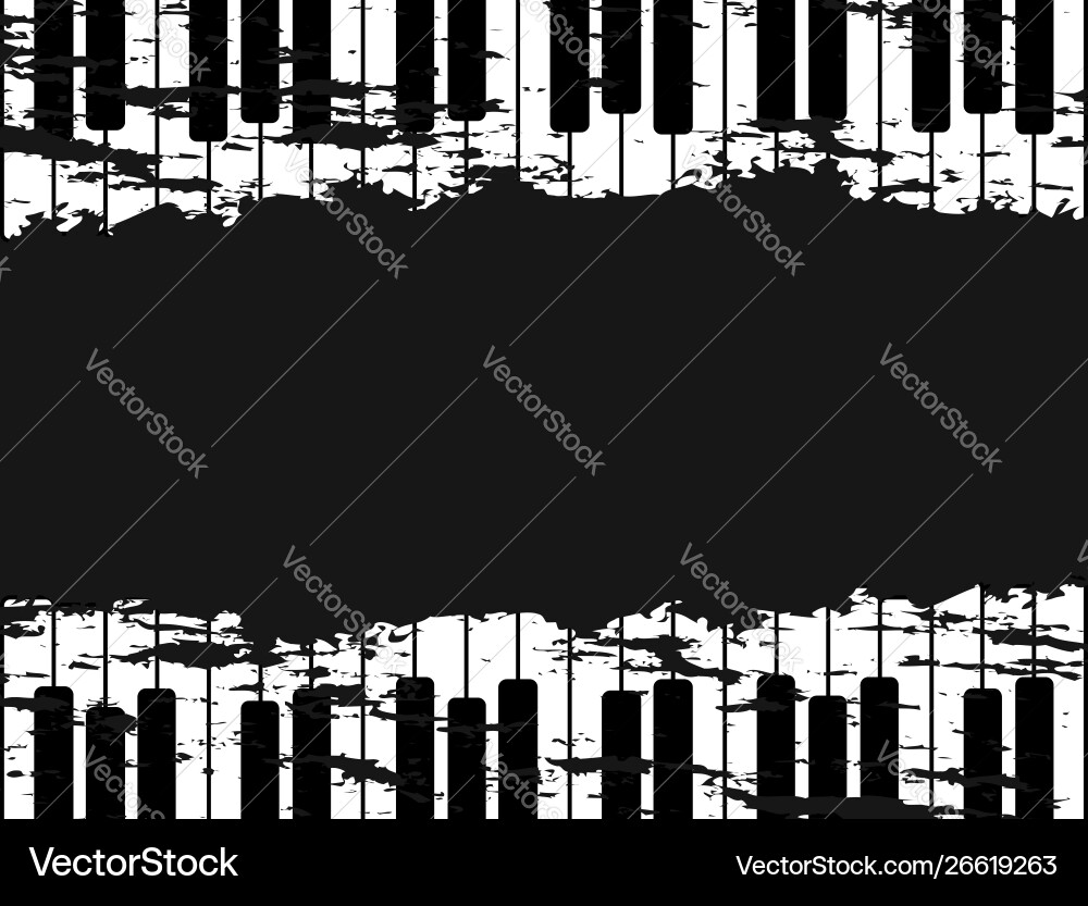 Piano keys with copy space Piano keys with copy space vector image