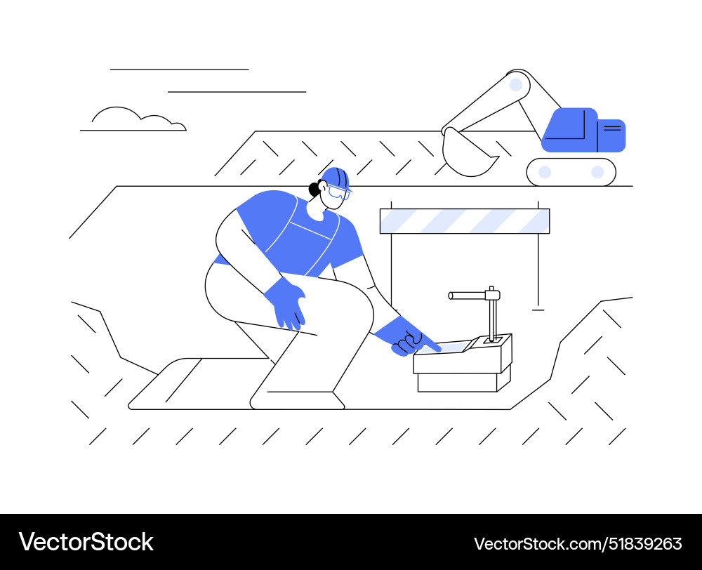Soil compaction testing abstract concept Vector Image