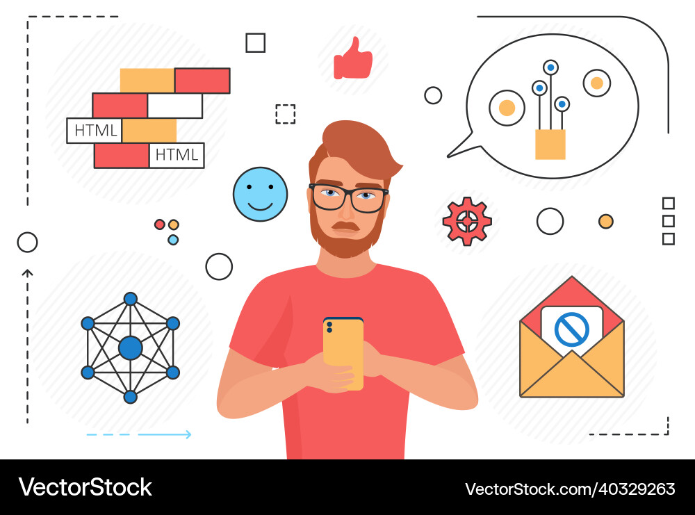 Web Developer Character vector image