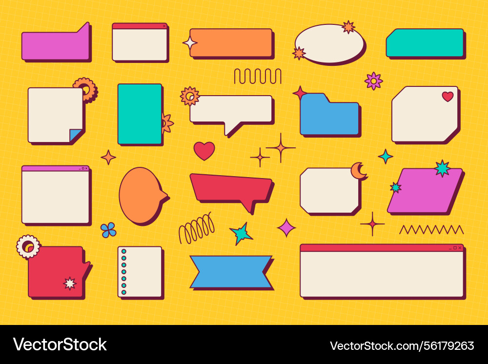 Windows frame box retro browser chat dialog Windows frame box retro browser chat dialog vector image