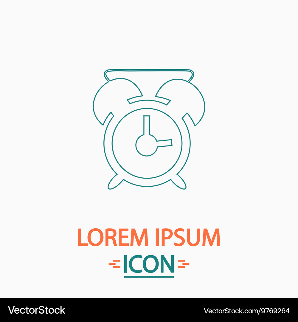 Alarm clock computer symbol Vector Image