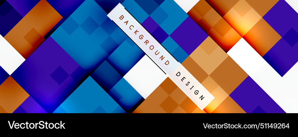 Colorful background design with squares in azure Colorful background design with squares in azure Vector Image