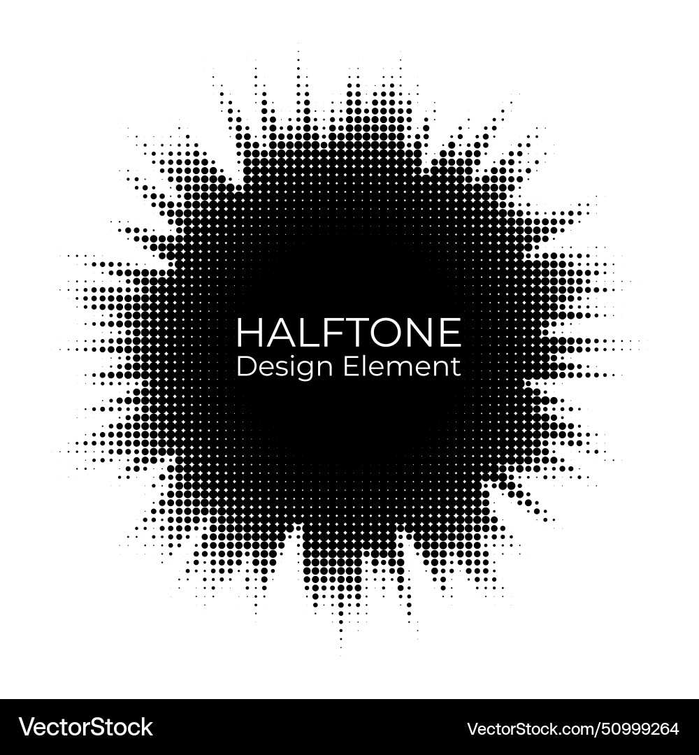 Halftone design element random circle Halftone design element random circle vector image