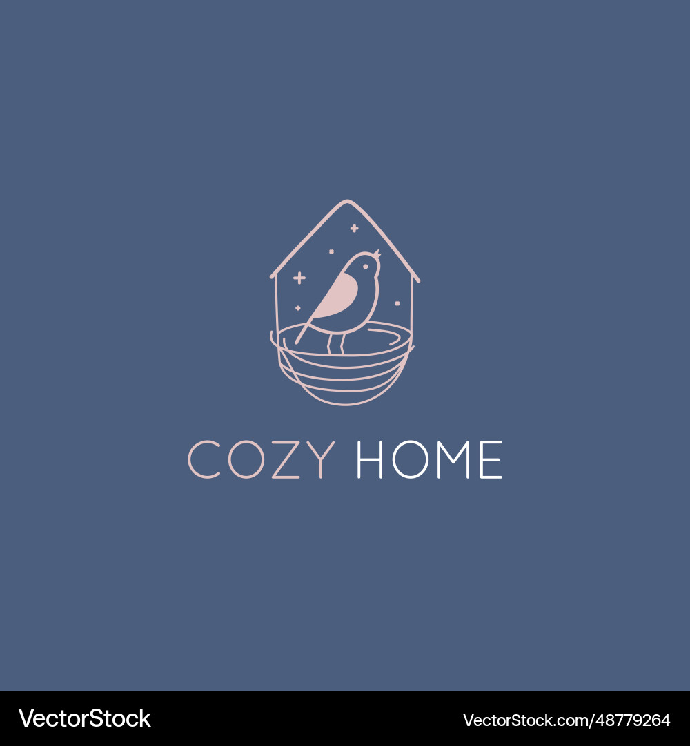 Logo design template in simple linear style vector image