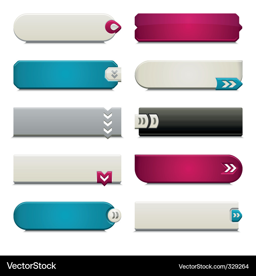 Modern Button Collection Vector Image