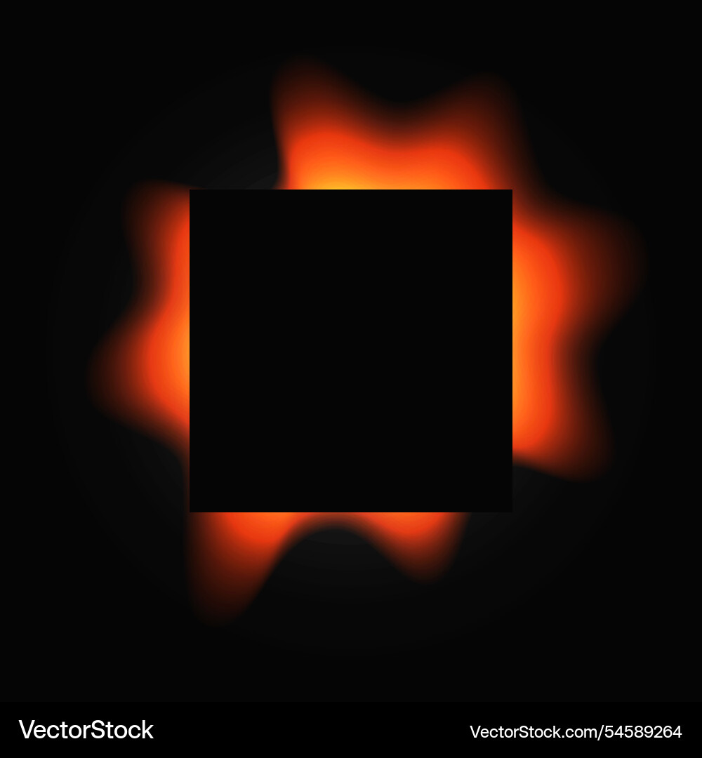 Square illuminate light frame with color gradient Square illuminate light frame with color gradient vector image