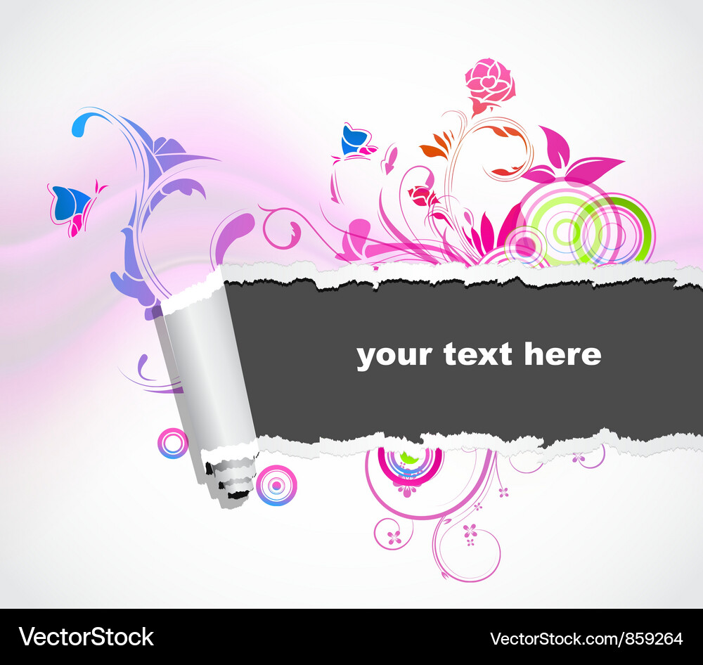 Torn cardboard with abstract background Vector Image