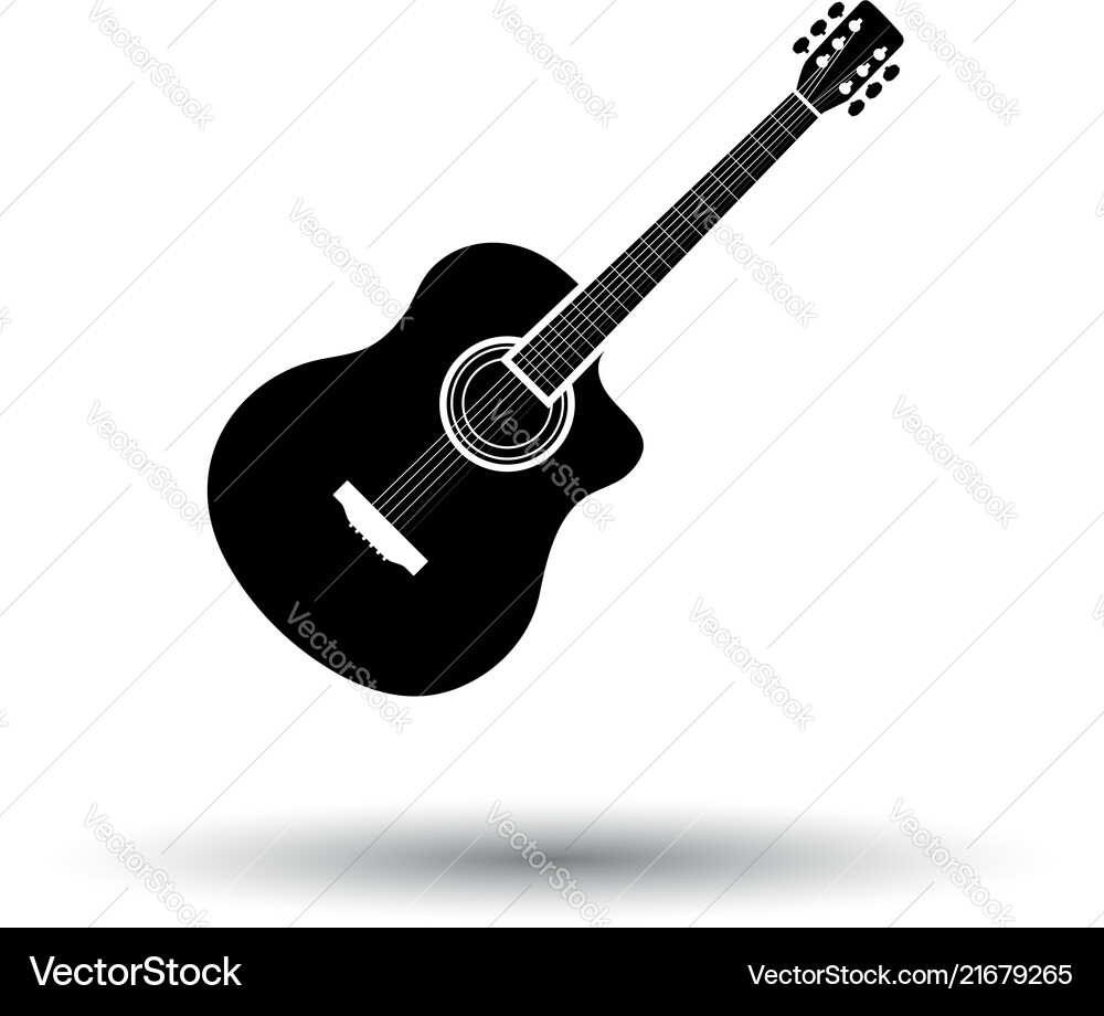 Akustische Gitarre Icon Akustische Gitarre Icon vektorbild