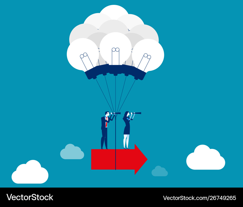 Business team working together creating idea make Business team working together creating idea make vector image