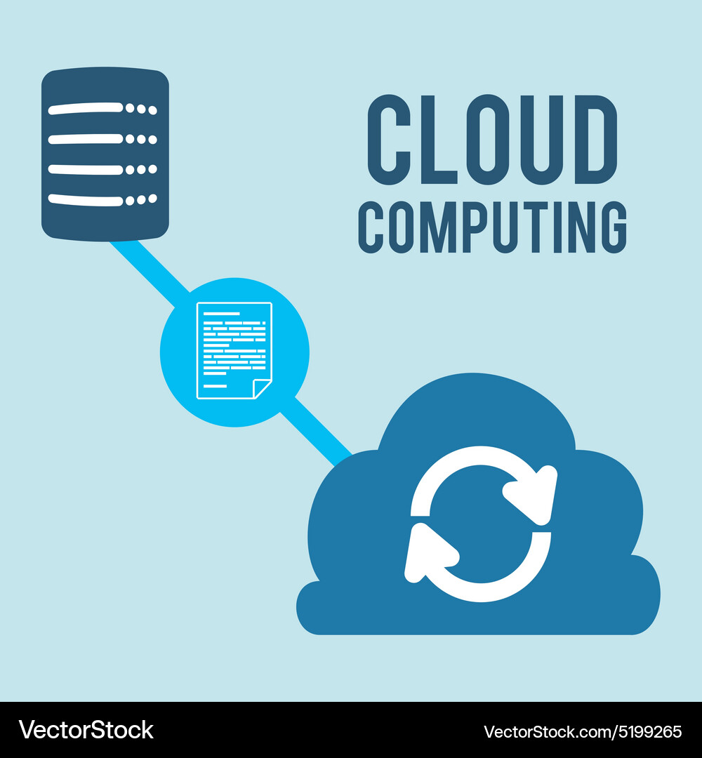 Cloud computing design Vector Image