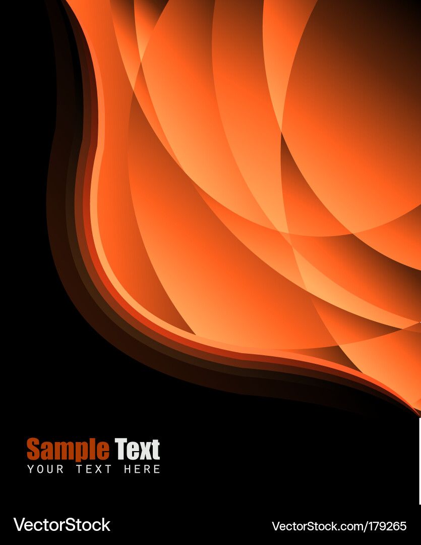 Dynamic Orange Flame Abstract Background Vector Image