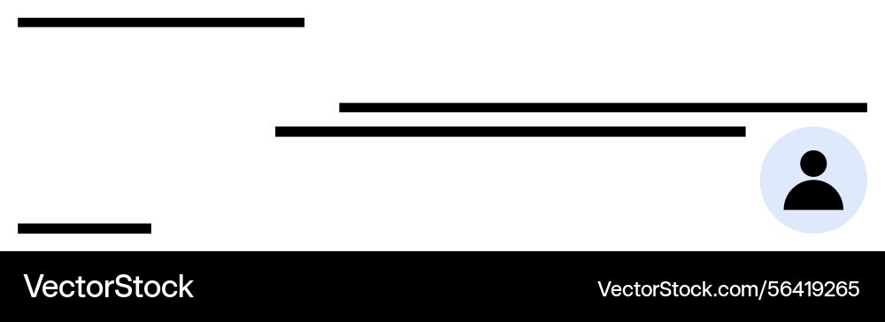 Minimalist user interface design with profile icon Minimalist user interface design with profile icon vector image