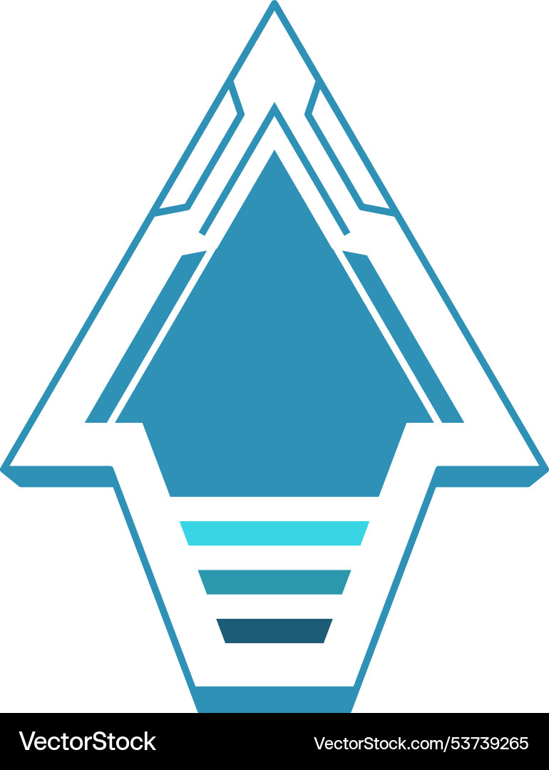 Neon arrow in cyberpunk style direction pointer Neon arrow in cyberpunk style direction pointer vector image