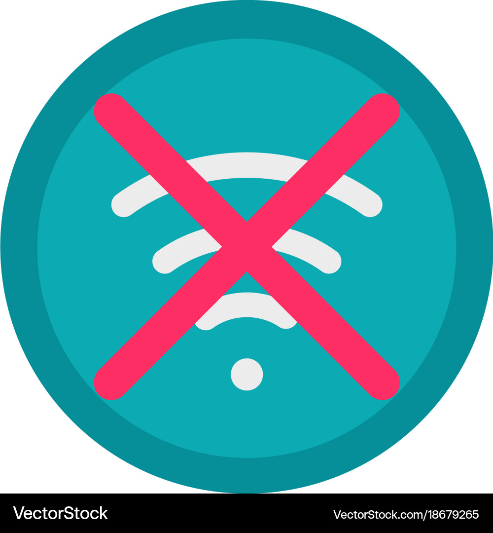No Connection Icon - Offline Signal – Royalty-Free Vector | VectorStock, image size:1000x1080
