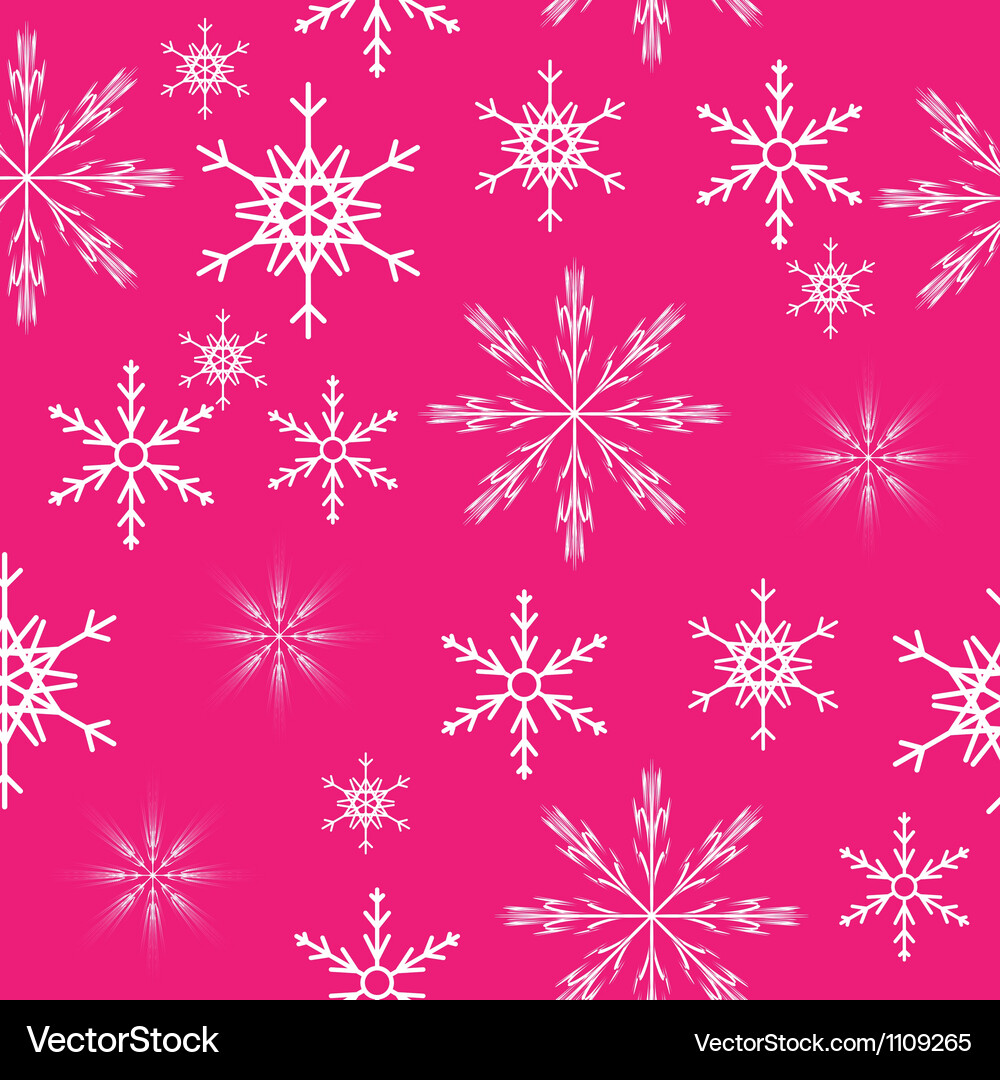 Snowflake Seamless Background Vector Image