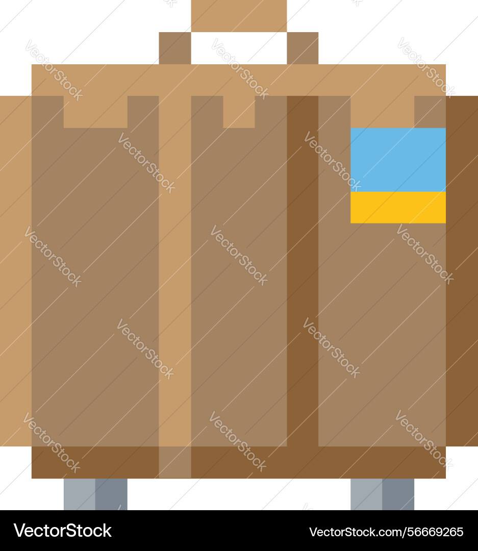 Suitcase brief case pixel 8 bit game art icon Suitcase brief case pixel 8 bit game art icon vector image