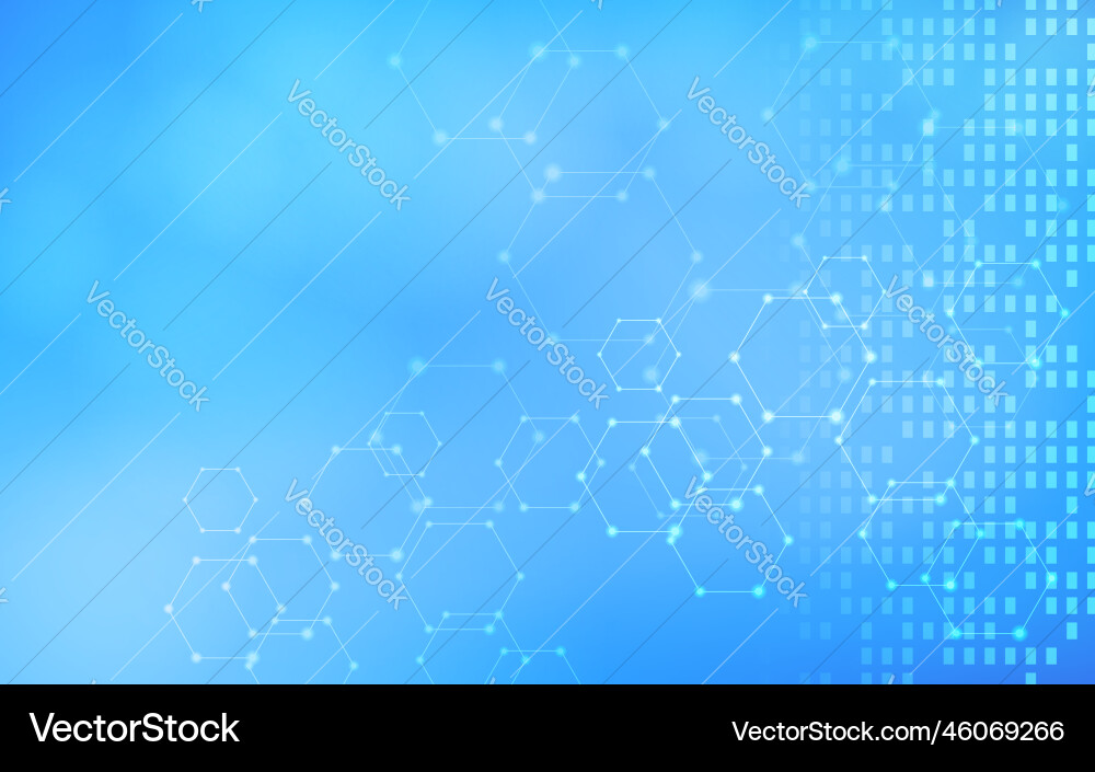 Hexagonal and rectangular abstracts Vector Image