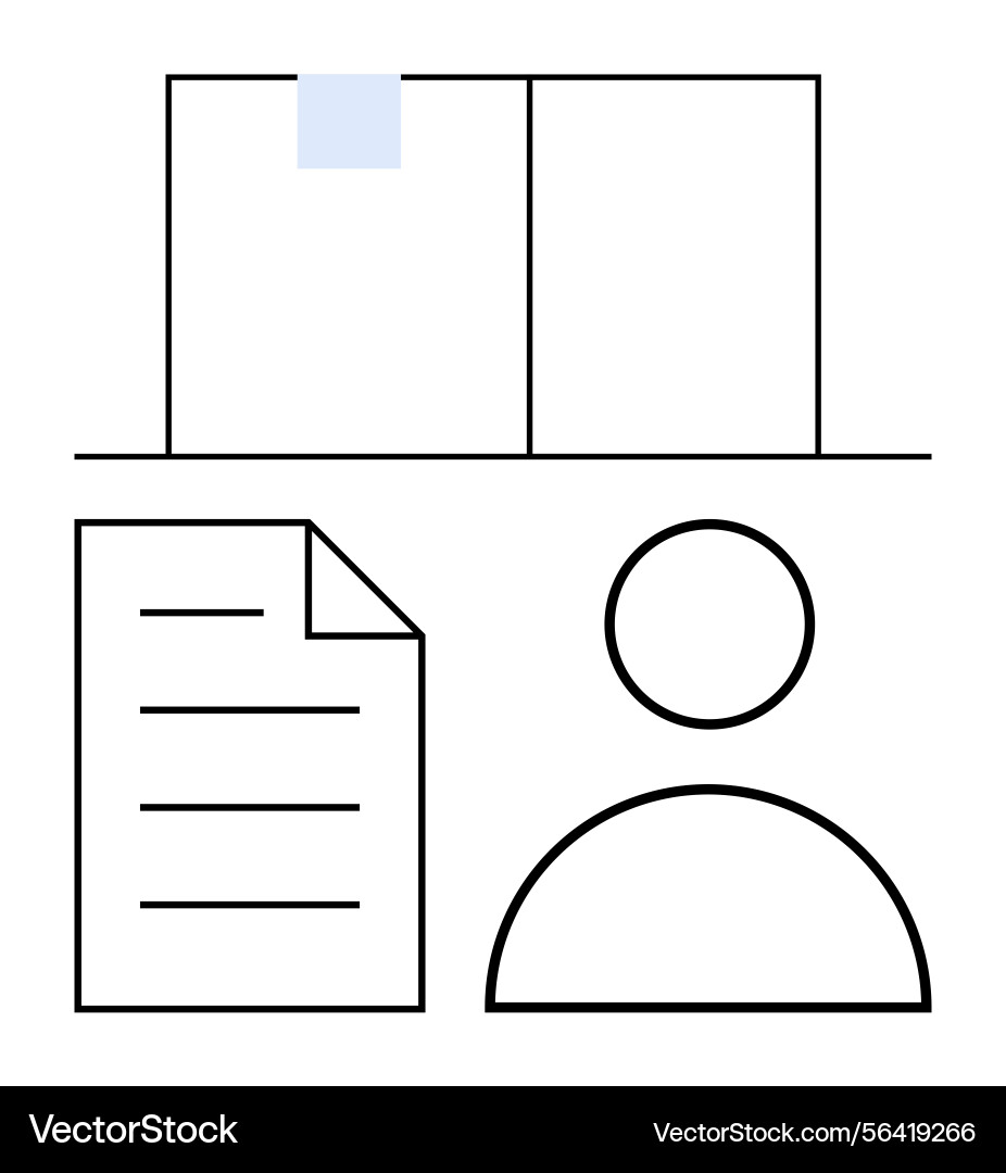 Profile overview with document user avatar Vector Image