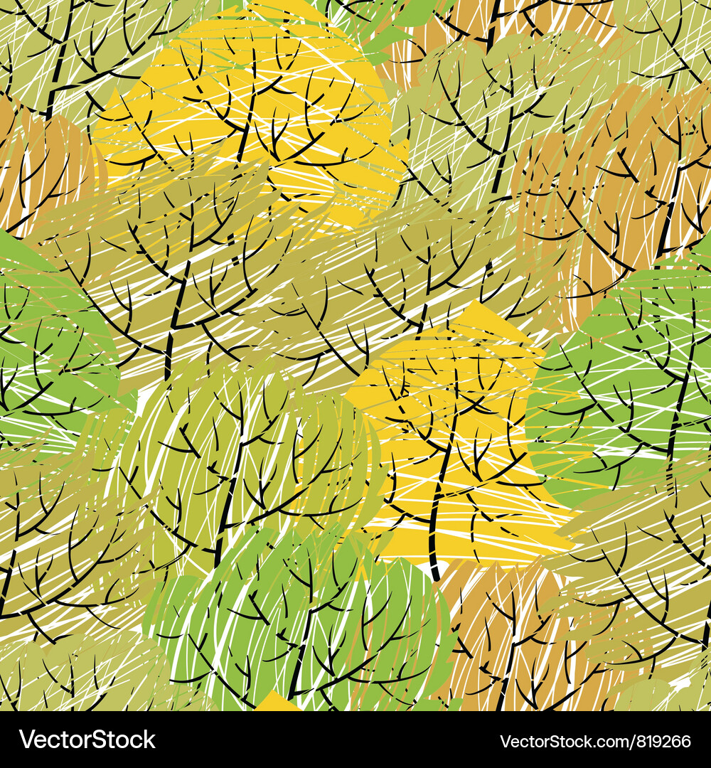 Trees seamless pattern Vector Image