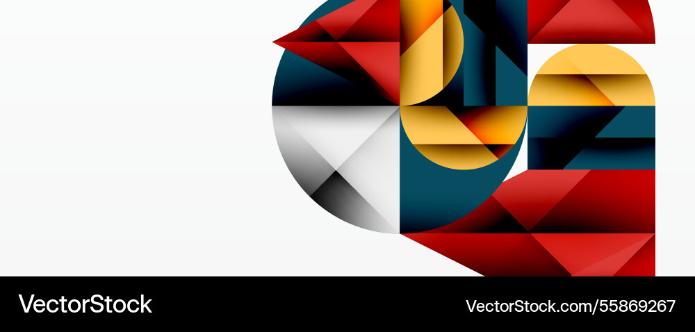 Abstract geometric artwork with overlapping Vector Image