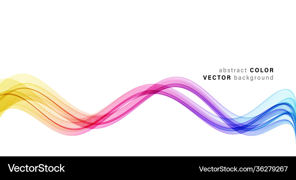 Abstract shiny color spectrum wave design element Abstract shiny color spectrum wave design element vector image