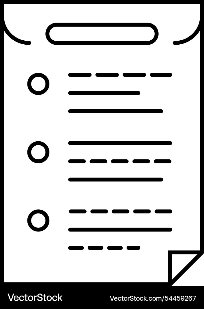 Bullet points list line icon Vector Image