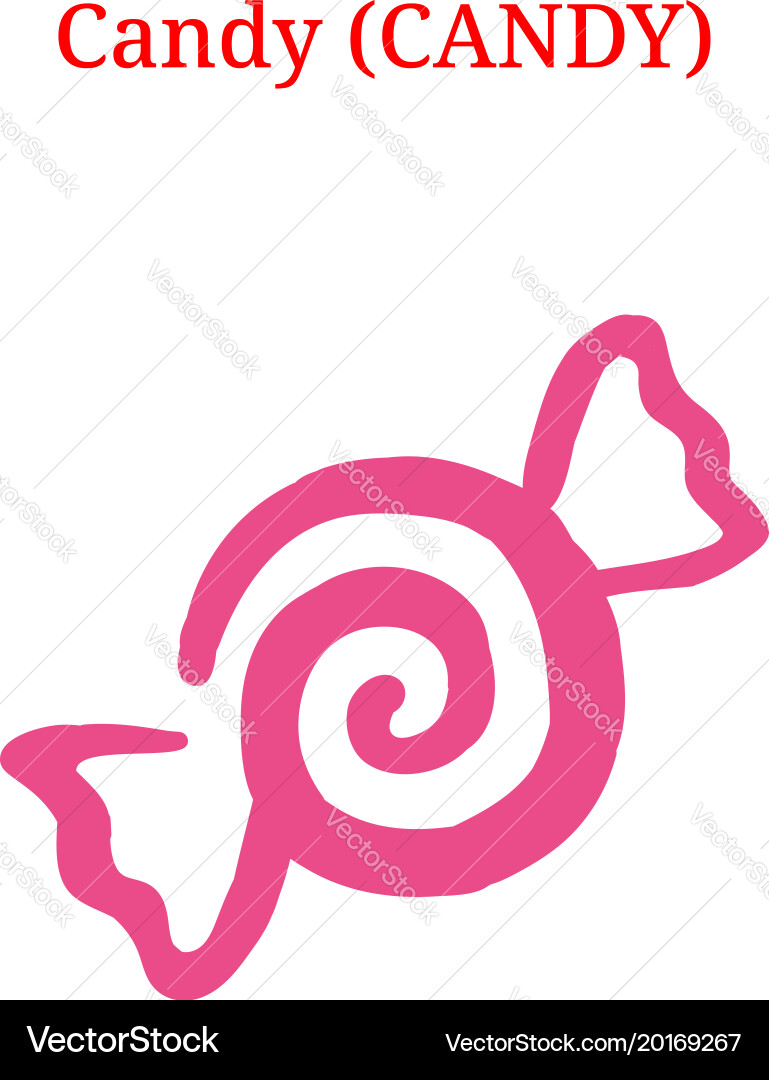 Candy Cryptocurrency Logo – Royalty-Free Vector | VectorStock