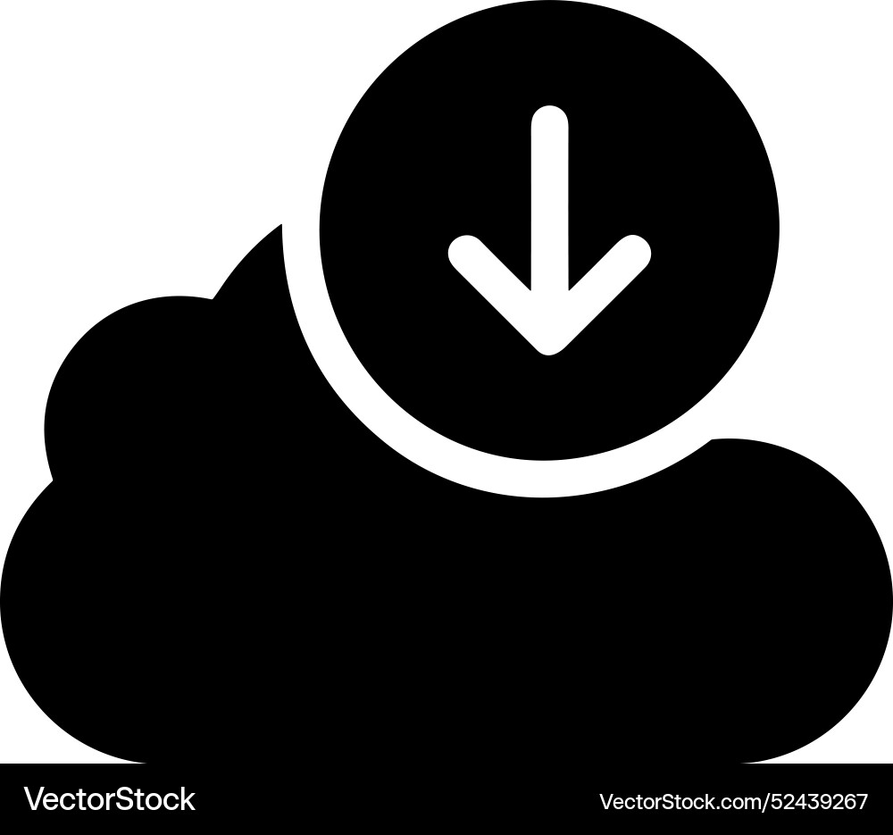 Cloud storage icon symbol image of the database Vector Image
