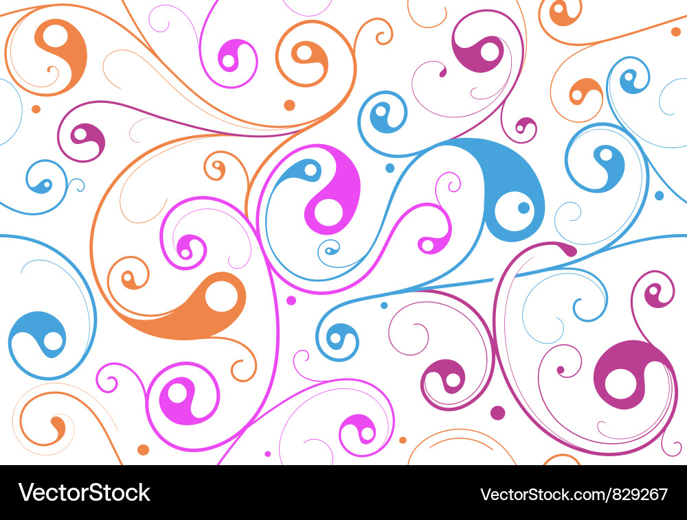 Colorful Swirl Pattern Vector Image