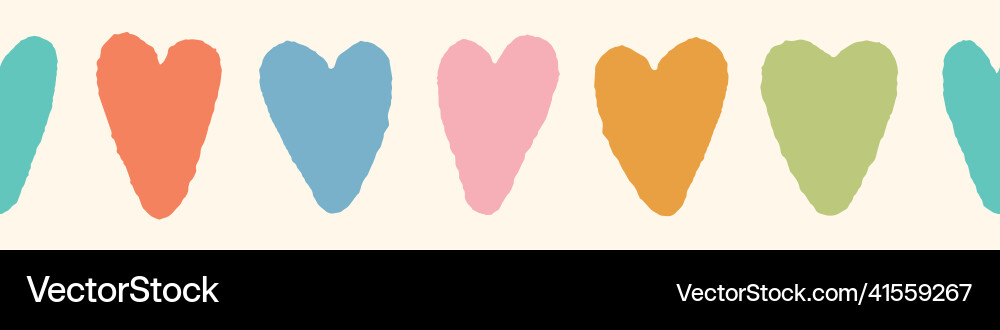 Heart background border seamless repeat Heart background border seamless repeat vector image