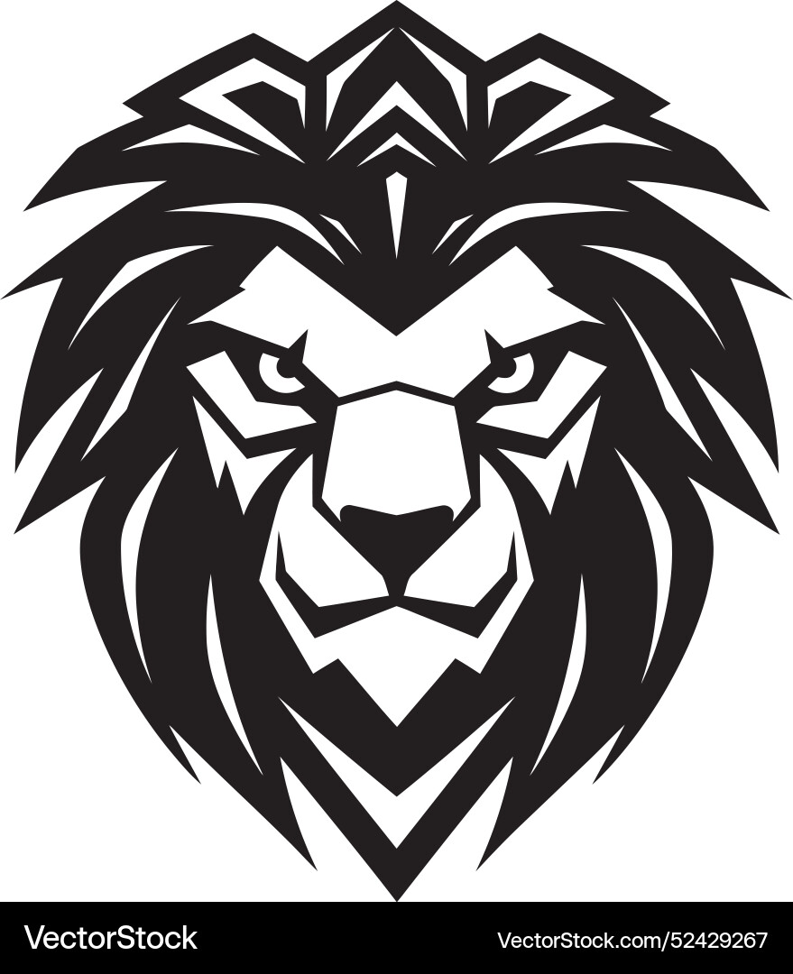 Lion profile silhouette design Royalty Free Vector Image