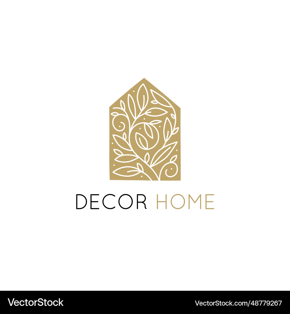 Logo design template in simple linear style Logo design template in simple linear style vector image