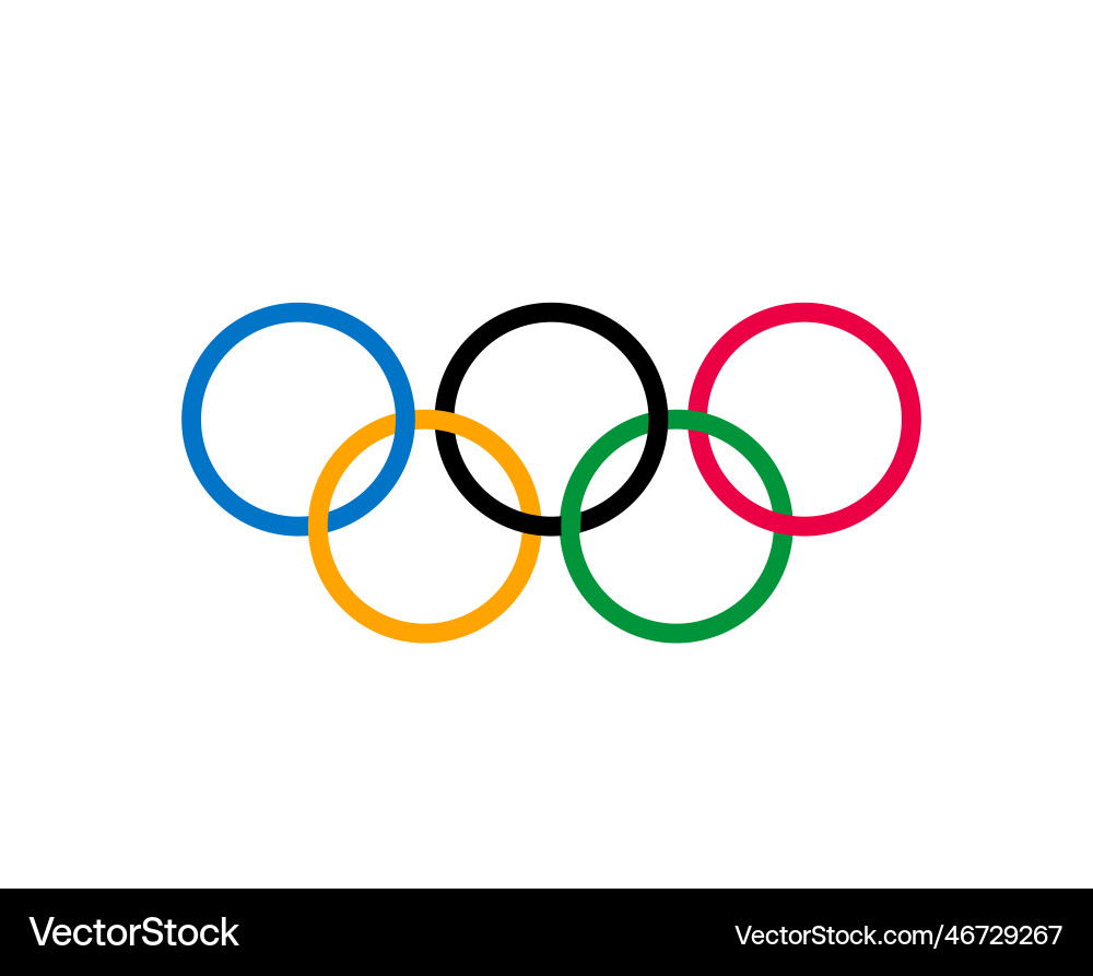 Olympic games official symbol logo abstract design Olympic games official symbol logo abstract design vector image