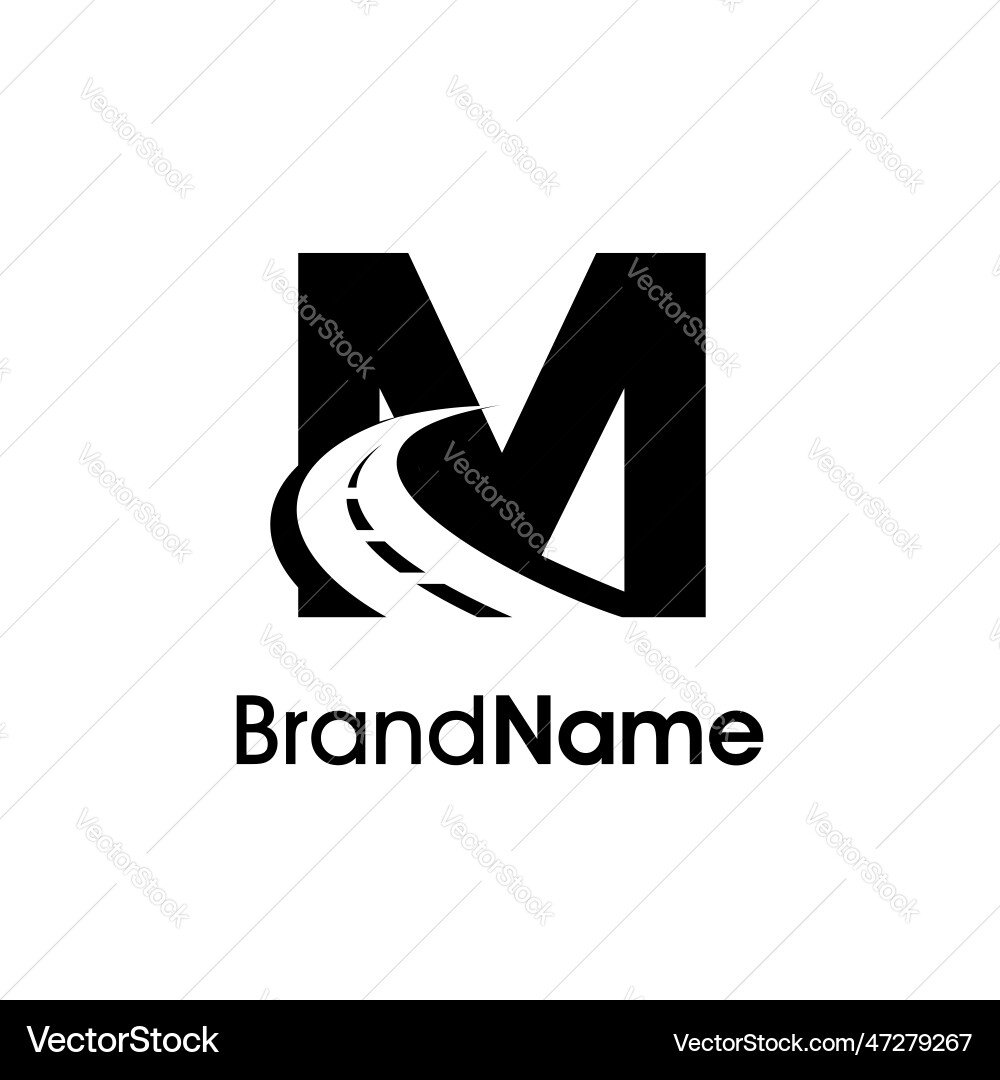 Simple initial m way logo vector image