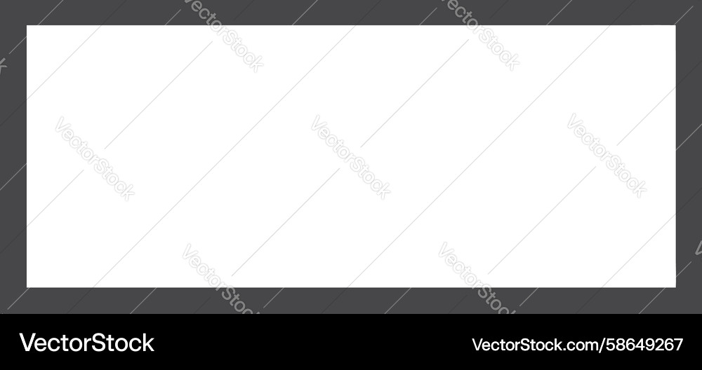 Simple solid rectangle frame outline design Vector Image
