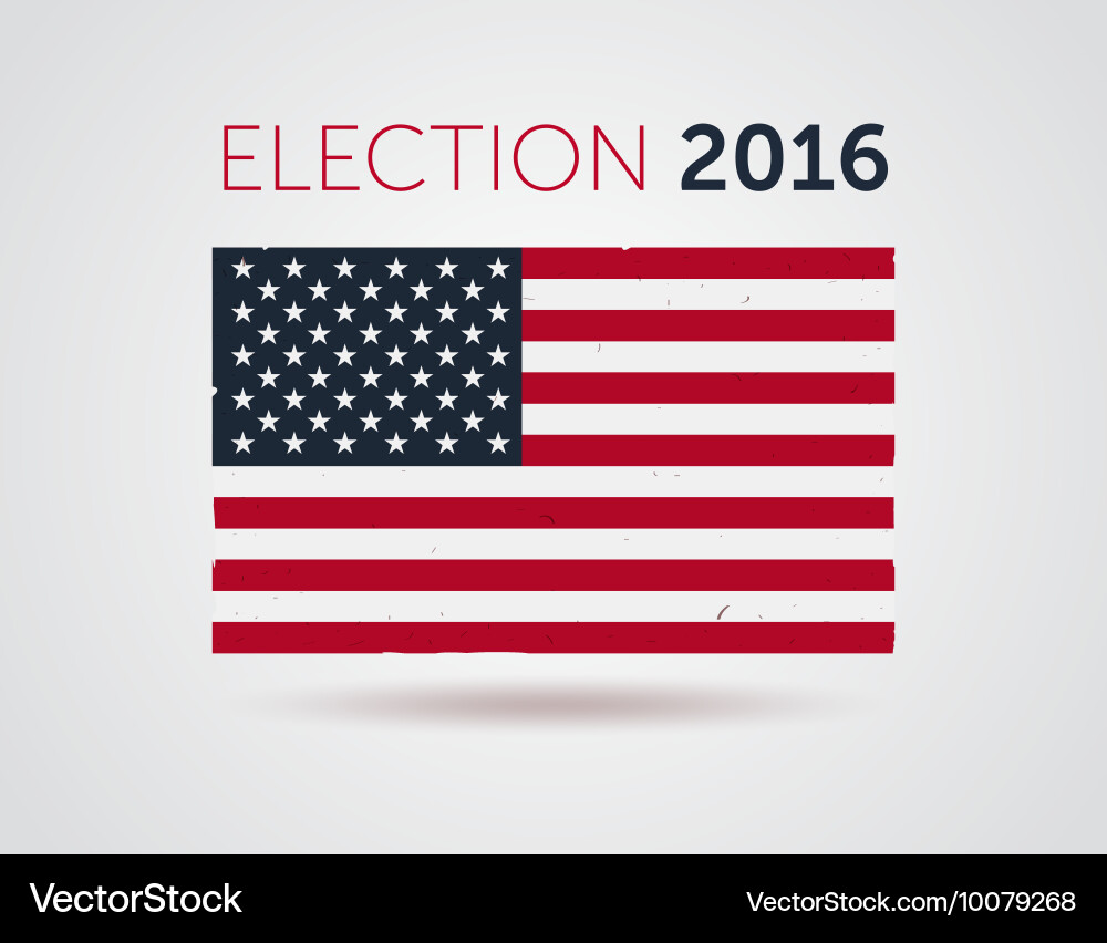 American election 2016 emblem badge logo with text vector image