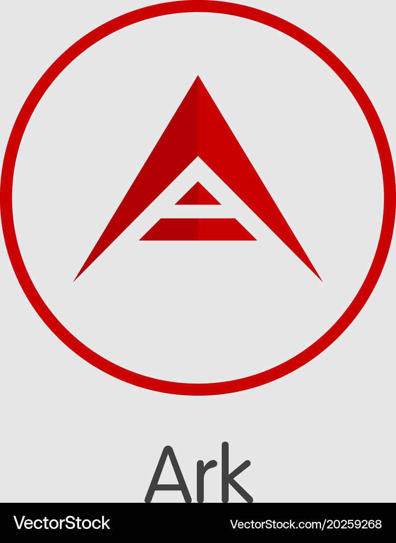 Ark coin - cryptocurrency logo – Royalty-Free Vector | VectorStock
