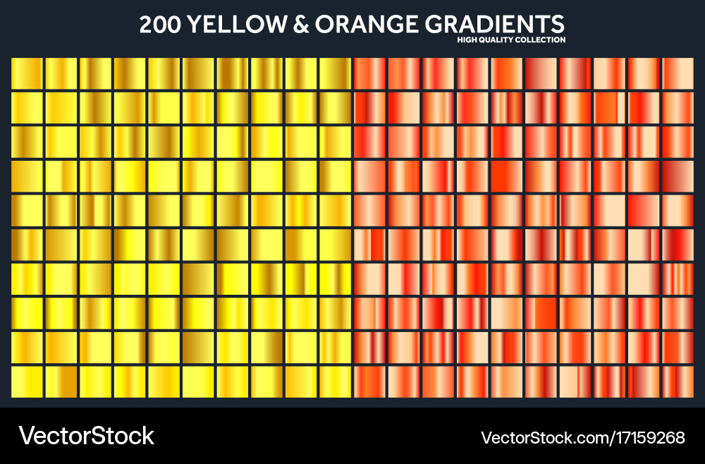 Chrome Gradient Color Set Vector Image