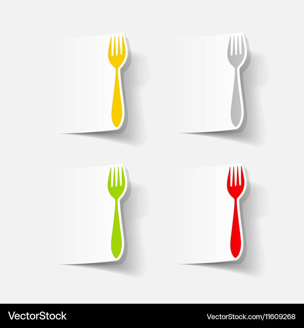 Realistic design element fork Vector Image