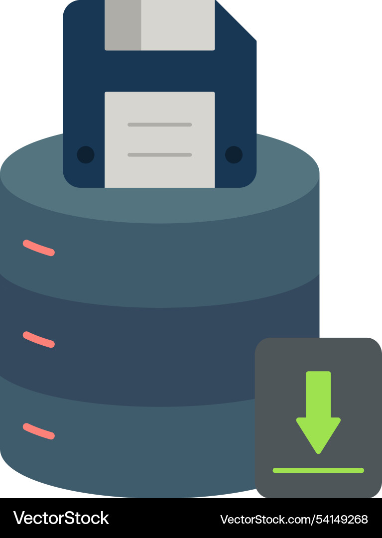 Save data flat icon design Vector Image
