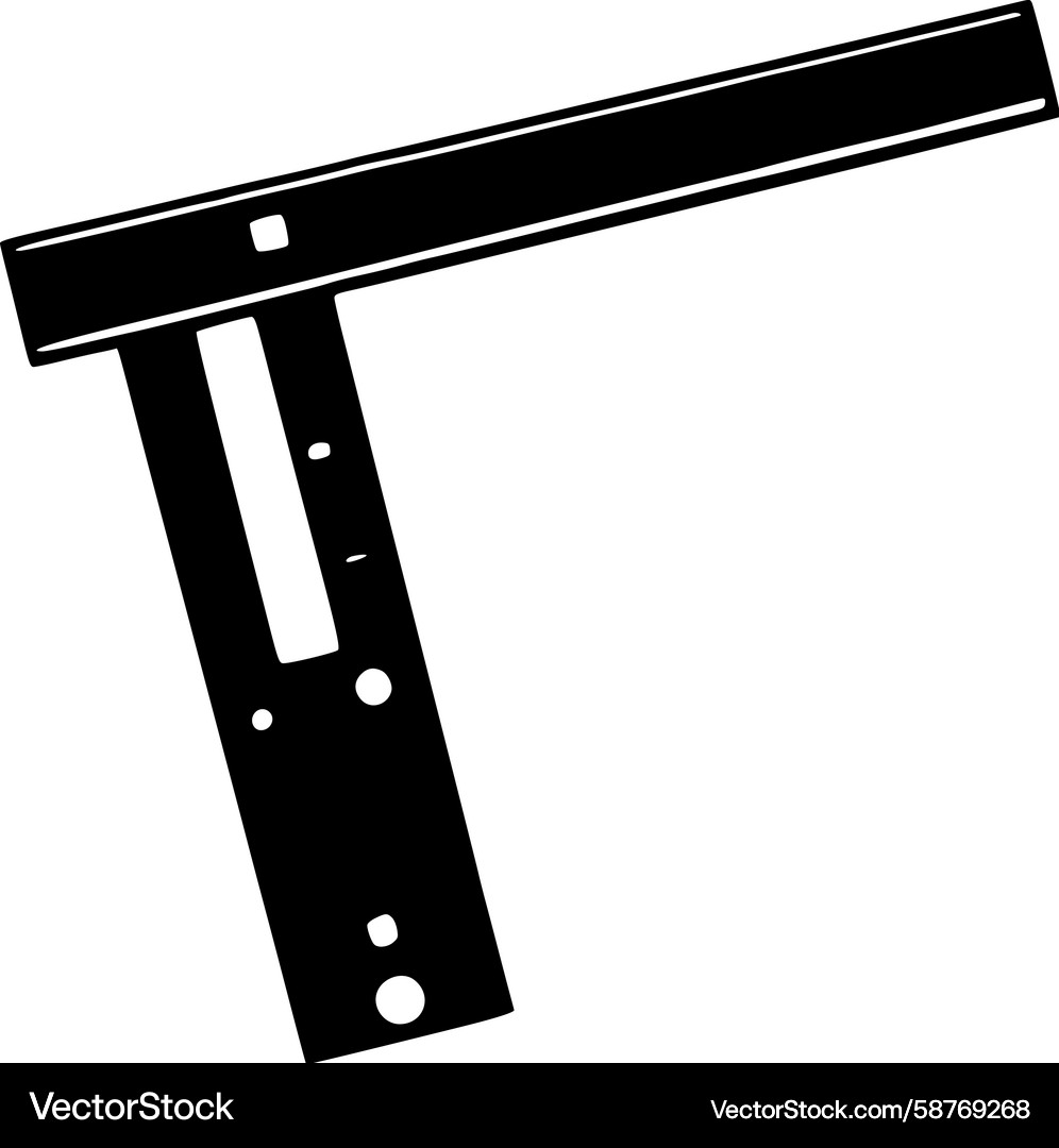 T Square Level Tool Vector Image